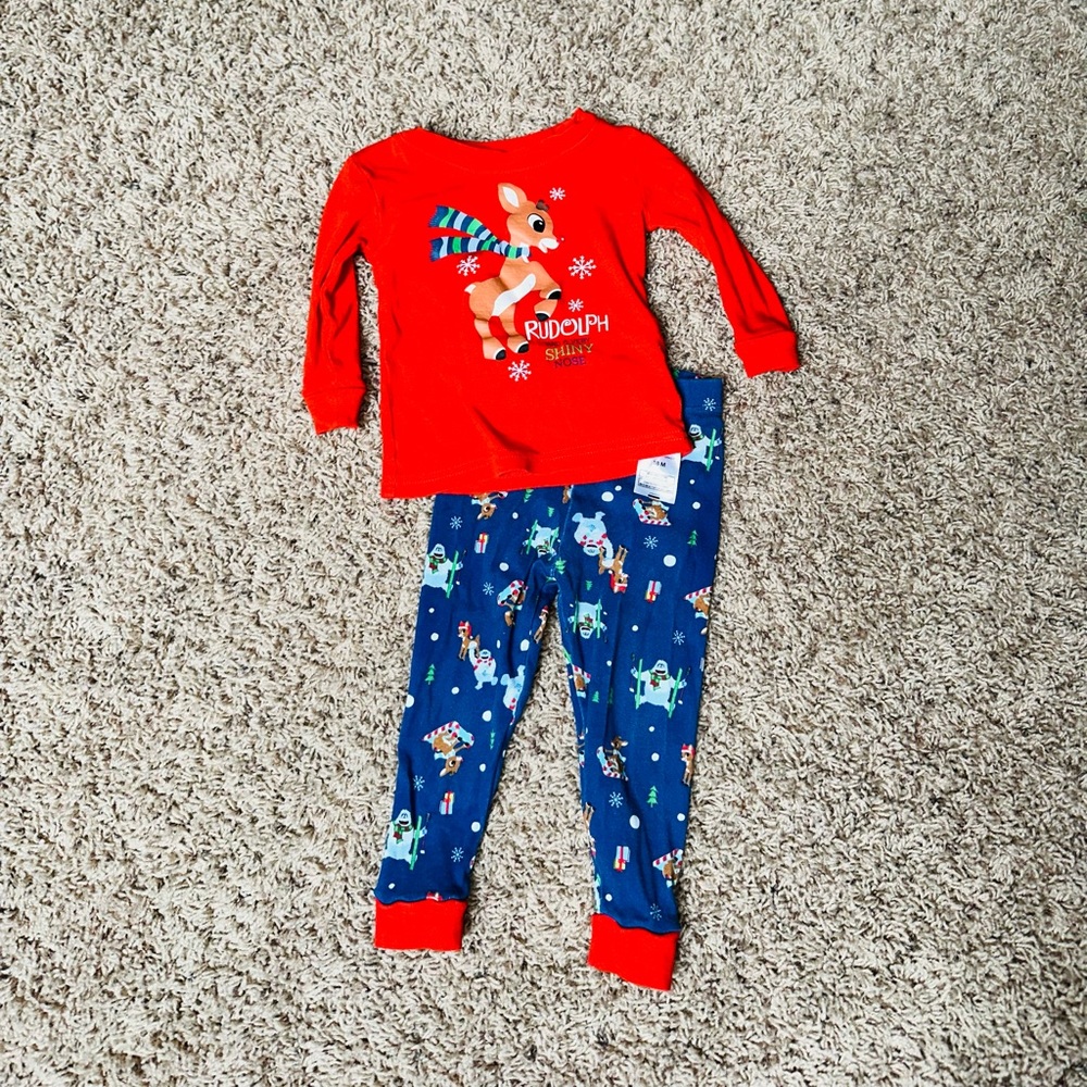 Christmas Pajamas Set Baby Holiday PJ 18m 18 Month Long Sleeve Jammies